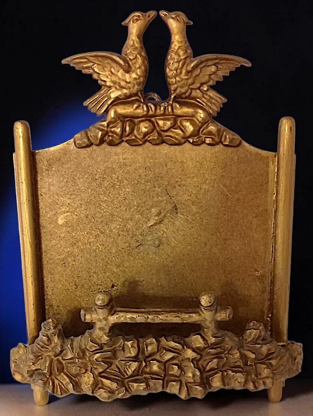 Vtg Gold Wall Pocket Planter Decor Griffin Bird Deco Hollywood Regency Rococo - Picture 13 of 16